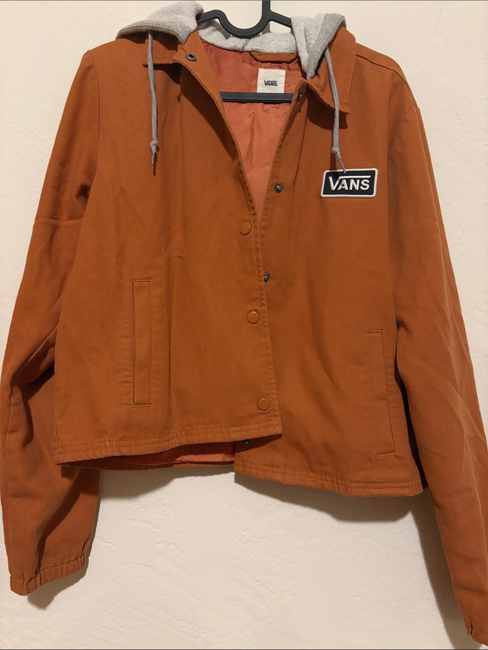 Vans Cropped Orange Bomber Jacket